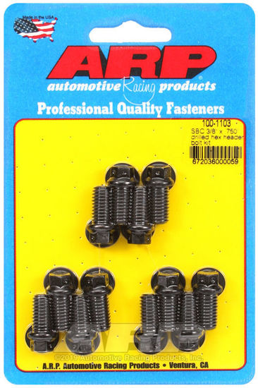 Bilde av SB Chevy 3/8 x .750" drilled hex header bolt kit