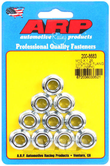 Bilde av M10 X 1.25 locking flange nut kit
