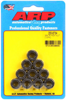 Bilde av 3/8-16 black hex nut kit