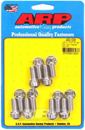 Bilde av 3/8 x .750 drilled SS 12pt header bolt kit