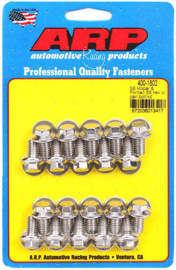 Bilde av SB Mopar & Pontiac SS hex oil pan bolt kit