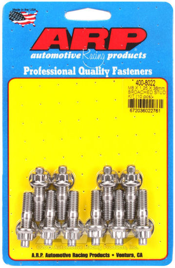 Bilde av M8 X 1.25 X 38mm broached stud kit - 10pcs