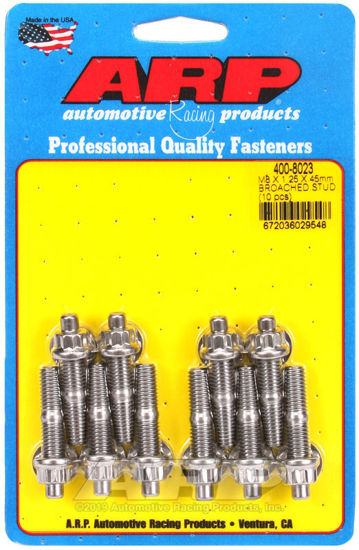 Bilde av M8 X 1.25 X 45mm broached stud kit - 10pcs