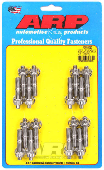 Bilde av M8 X 1.25 X 45mm broached stud kit - 16pcs