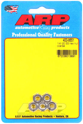 Bilde av 1/4-20 SS coarse hex nut kit