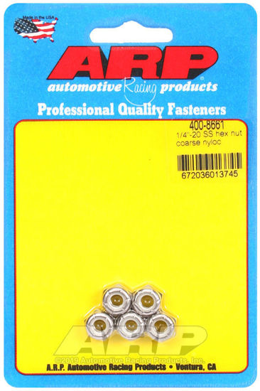 Bilde av 1/4-20 SS coarse nyloc hex nut kit