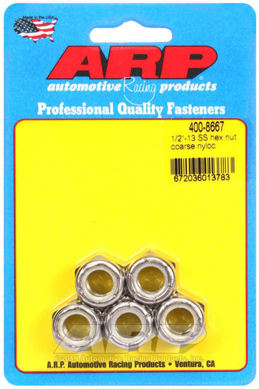 Bilde av 1/2-13 SS coarse nyloc hex nut kit