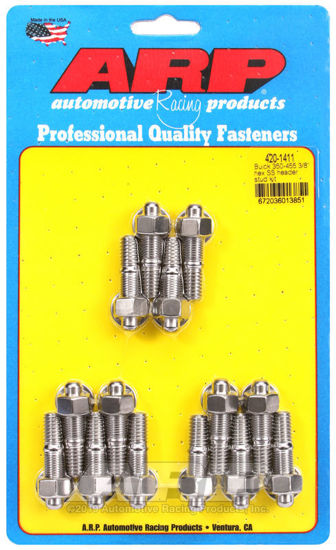 Bilde av Buick 350-455 3/8" SS hex header stud kit