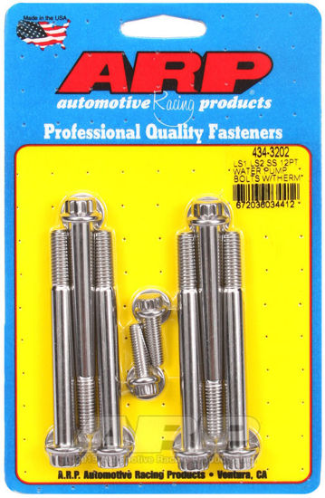 Bilde av LS1 LS2 SS 12pt water pump bolts w/thermostat housing bolts kit