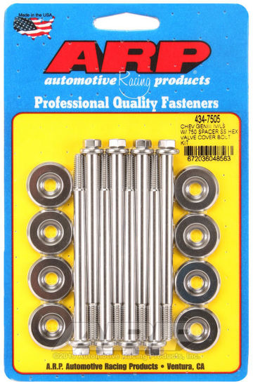 Bilde av SB Chevy GENIII IV/LS w/.750 spacer SS hex valve cover bolt kit
