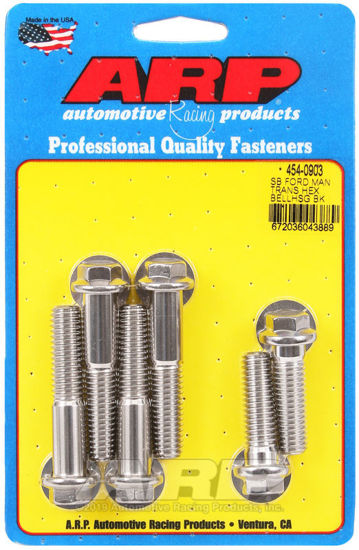 Bilde av SB Ford manual trans SS hex bellhousing bolt kit