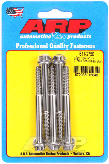 Bilde av 1/4-20 x 2.750 12pt SS bolts