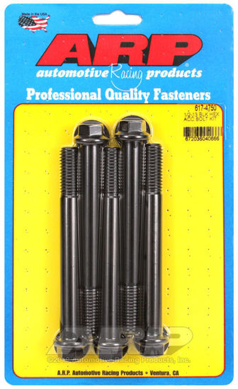 Bilde av 1/2-13 x 4.750 hex black oxide bolts
