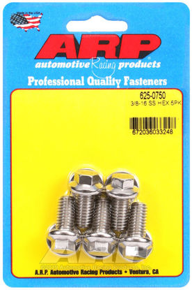 Bilde av 3/8-16 x 0.750 hex 7/16 wrenching SS bolts