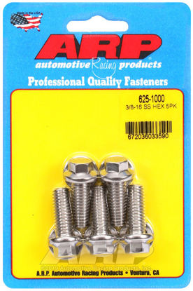Bilde av 3/8-16 x 1.000 hex 7/16 wrenching SS bolts