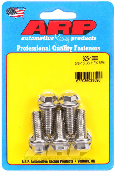 Bilde av 3/8-16 x 1.000 hex 7/16 wrenching SS bolts