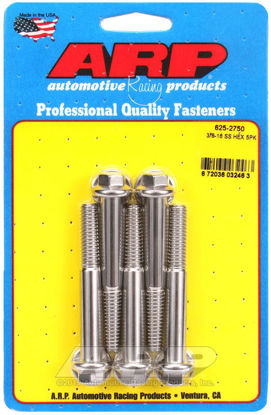 Bilde av 3/8-16 x 2.750 hex 7/16 wrenching SS bolts