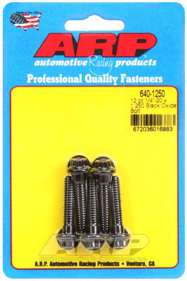 Bilde av 1/4-20 x 1.250 12pt black oxide bolts