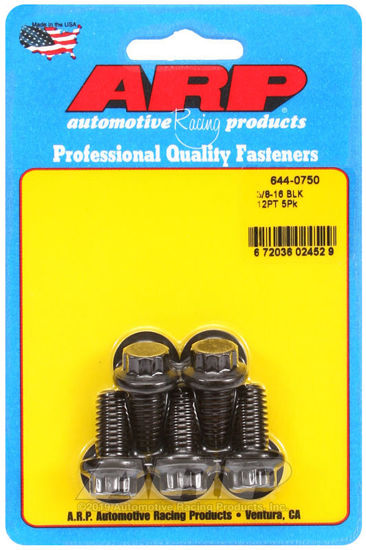 Bilde av 3/8-16 x 0.750 12pt 7/16 wrenching black oxide bolts