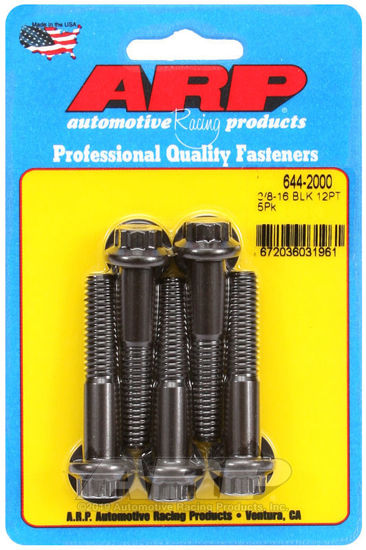 Bilde av 3/8-16 x 2.000 12pt 7/16 wrenching black oxide bolts