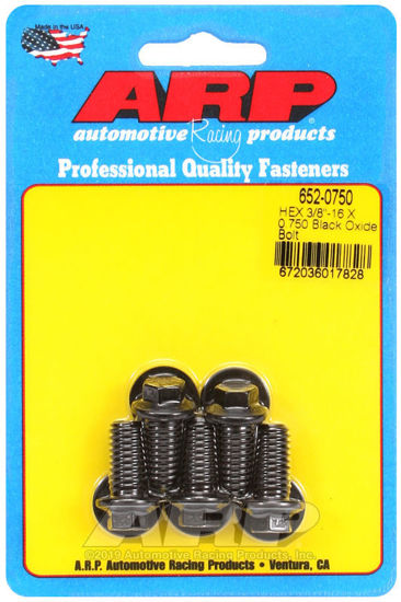 Bilde av 3/8-16 X 0.750 hex black oxide bolts