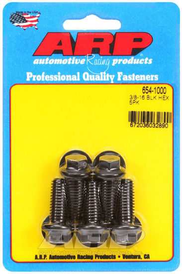 Bilde av 3/8-16 x 1.000 hex 7/16 wrenching black oxide bolts