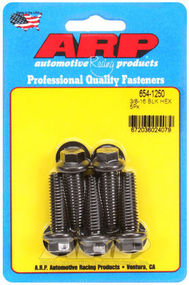 Bilde av 3/8-16 x 1.250 hex 7/16 wrenching black oxide bolts