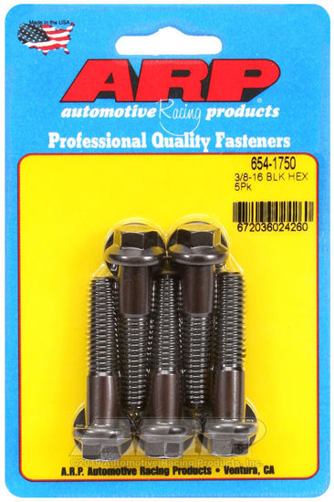 Bilde av 3/8-16 x 1.750 hex 7/16 wrenching black oxide bolts