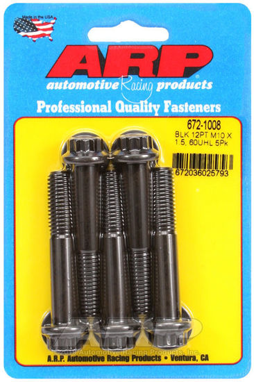 Bilde av M10 x 1.50 x 60  12pt black oxide bolts