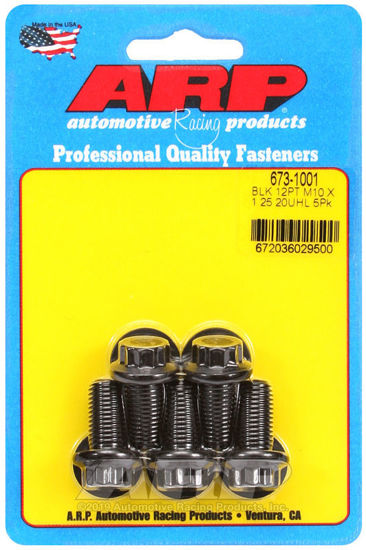 Bilde av M10 x 1.25 x 20 12pt black oxide bolts