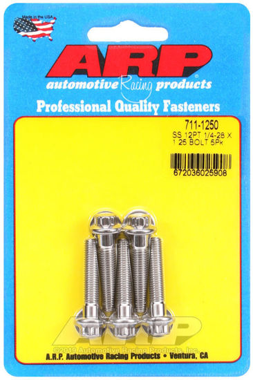 Bilde av 1/4-28 x 1.250 12pt SS bolts
