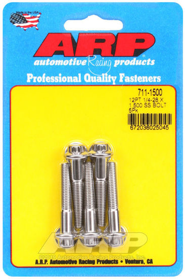 Bilde av 1/4-28 x 1.500 12pt SS bolts