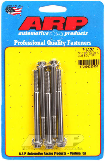 Bilde av 1/4-28 x 3.250 12pt SS bolts