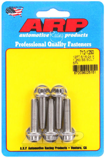 Bilde av 5/16-24 x 1.250 12pt SS bolts