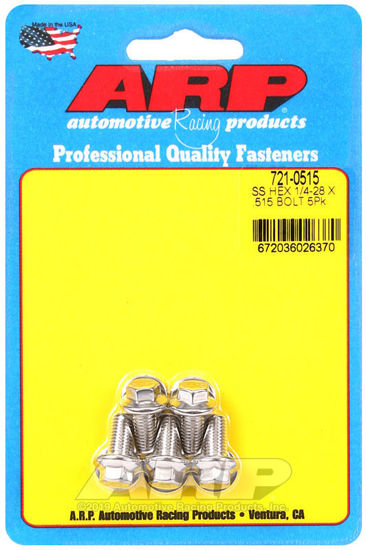 Bilde av 1/4-28 x .515 hex SS bolts