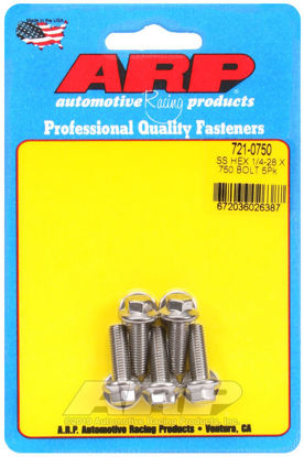 Bilde av 1/4-28 x .750 hex SS bolts
