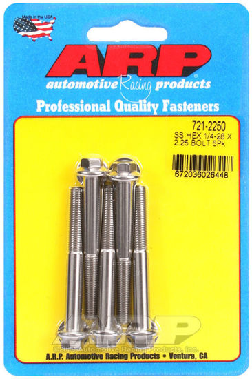 Bilde av 1/4-28 x 2.250 hex SS bolts