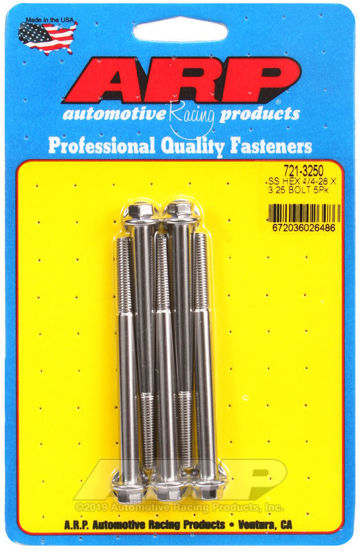 Bilde av 1/4-28 x 3.250 hex SS bolts