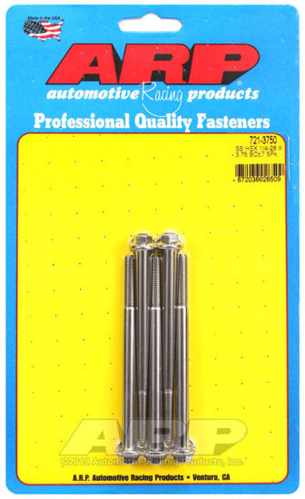 Bilde av 1/4-28 x 3.750 hex SS bolts