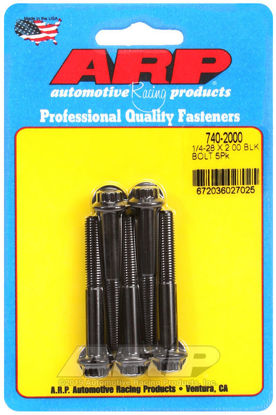 Bilde av 1/4-28 x 2.000 12pt black oxide bolts