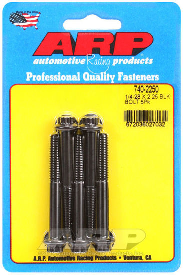 Bilde av 1/4-28 x 2.250 12pt black oxide bolts