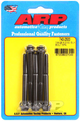 Bilde av 1/4-28 x 2.500 12pt black oxide bolts