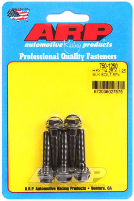 Bilde av 1/4-28 x 1.250 hex black oxide bolts