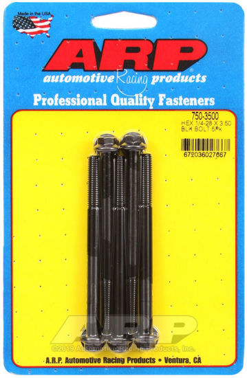 Bilde av 1/4-28 x 3.500 hex black oxide bolts