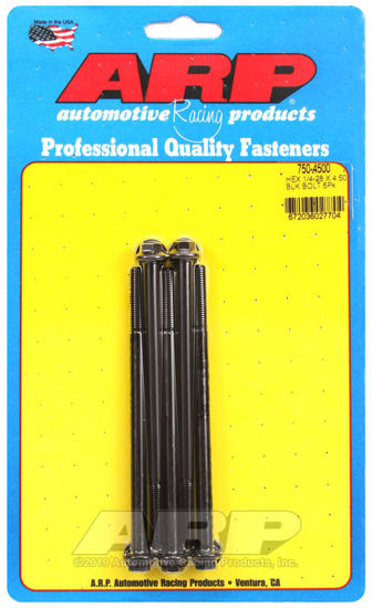 Bilde av 1/4-28 x 4.500 hex black oxide bolts
