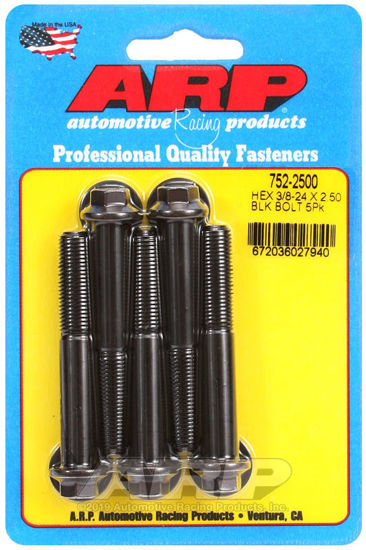Bilde av 3/8-24 x 2.500 hex black oxide bolts