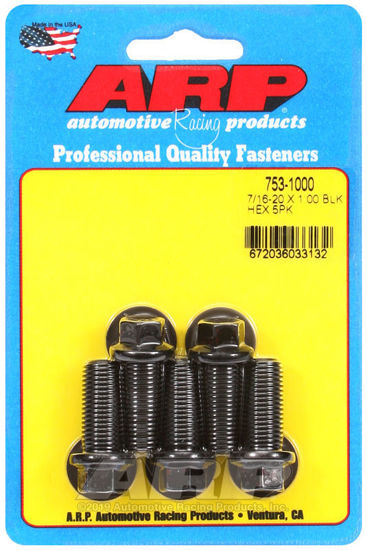 Bilde av 7/16-20 x 1.000 hex black oxide bolts