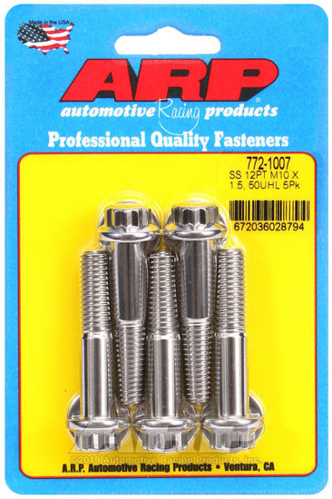 Bilde av M10 x 1.50 x 50 12pt SS bolts