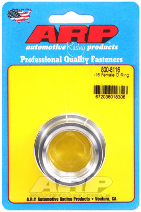 Bilde av -16 female O ring aluminum weld bung