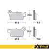 Bilde av ProX Rear Brake Pad KX250F/450F '04-27 + RM-Z250/450 '04-27
